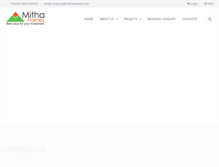 Tablet Screenshot of mithahomes.com